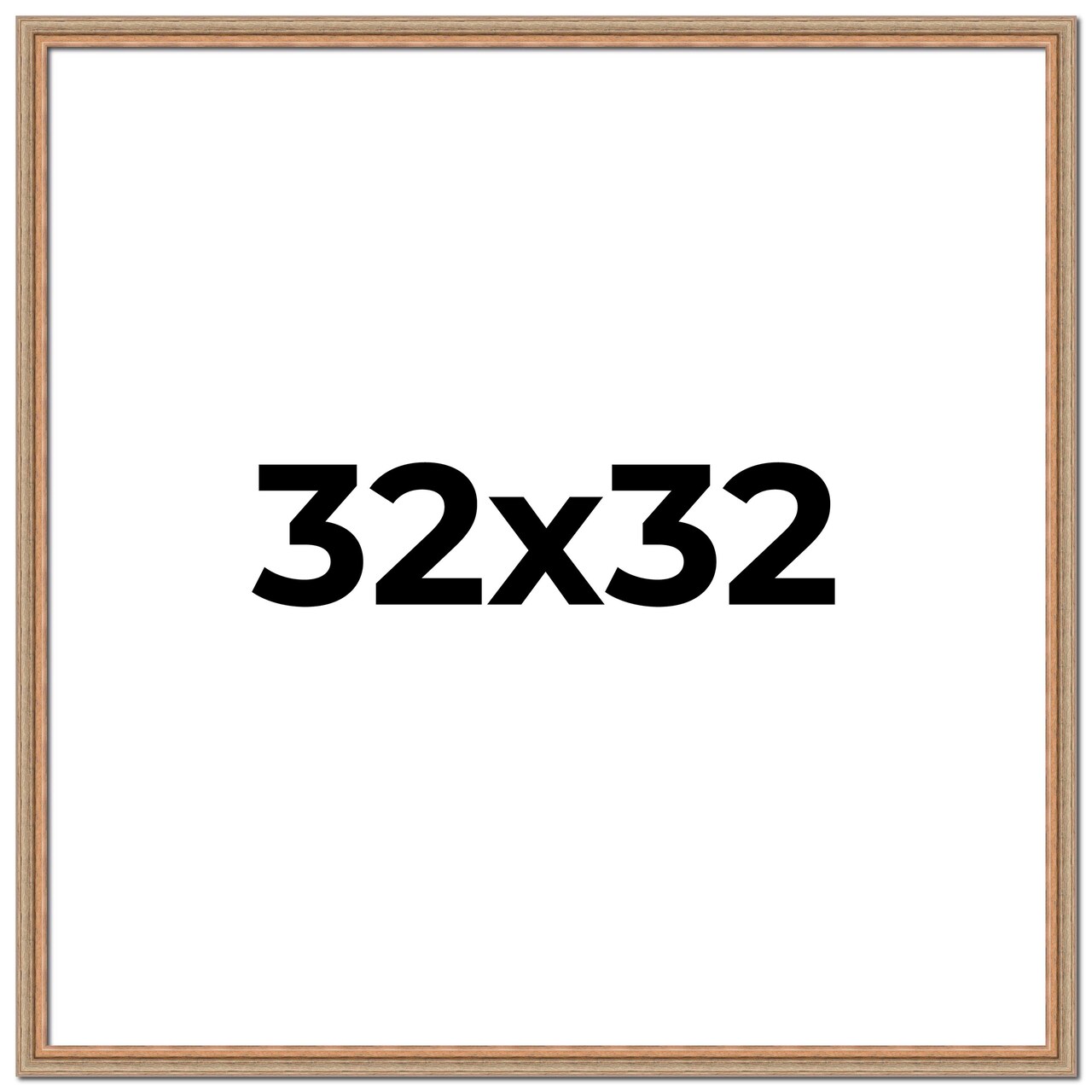 Square Deco Brown Picture Frame - UV Acrylic, Foam Board Backing, Hanging Hardware